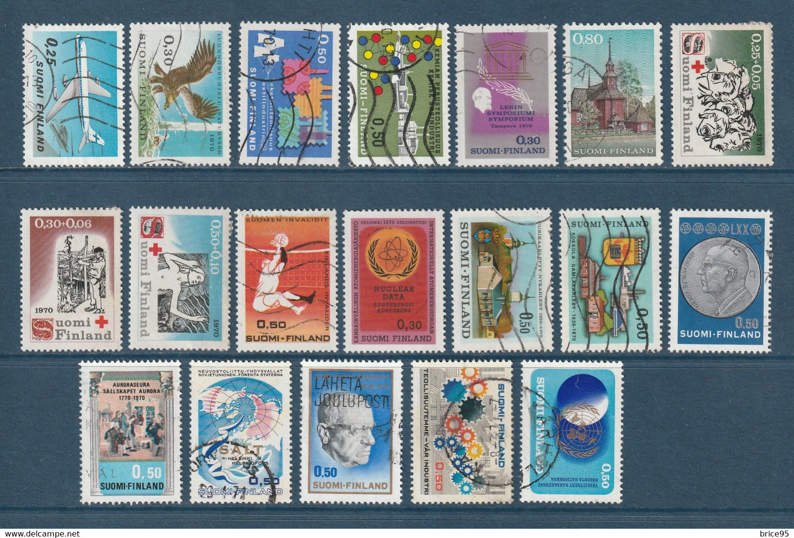 ⭐ Finlande - YT N° 632 à 650 - Année Complète - Oblitéré - 1970 ⭐ - Full Years