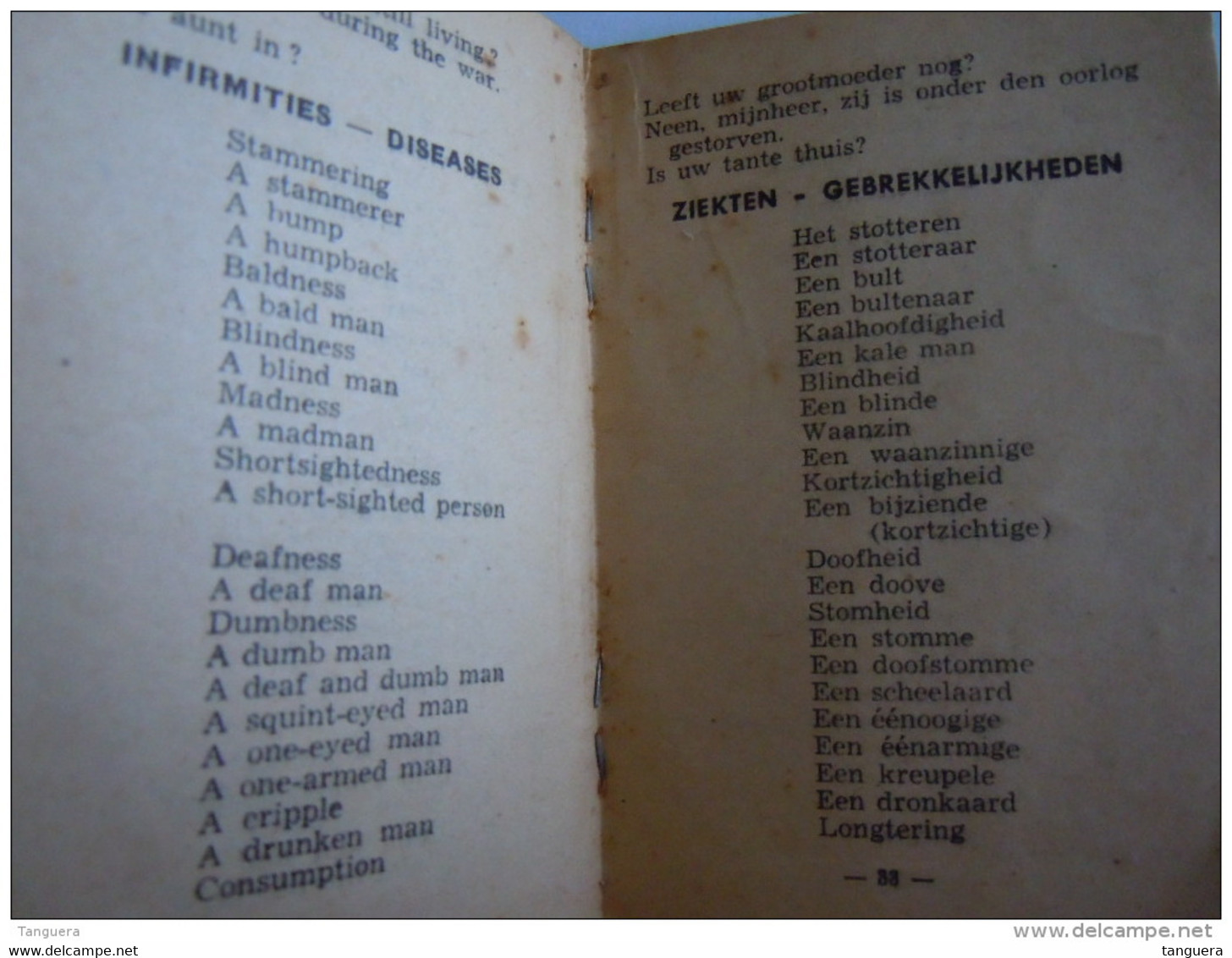 Klein Woordenboekje English Flemish Vlaamsch Engelsch Uitgave Star 64 Pagina's Omslag Beetje Vuil - Dizionari