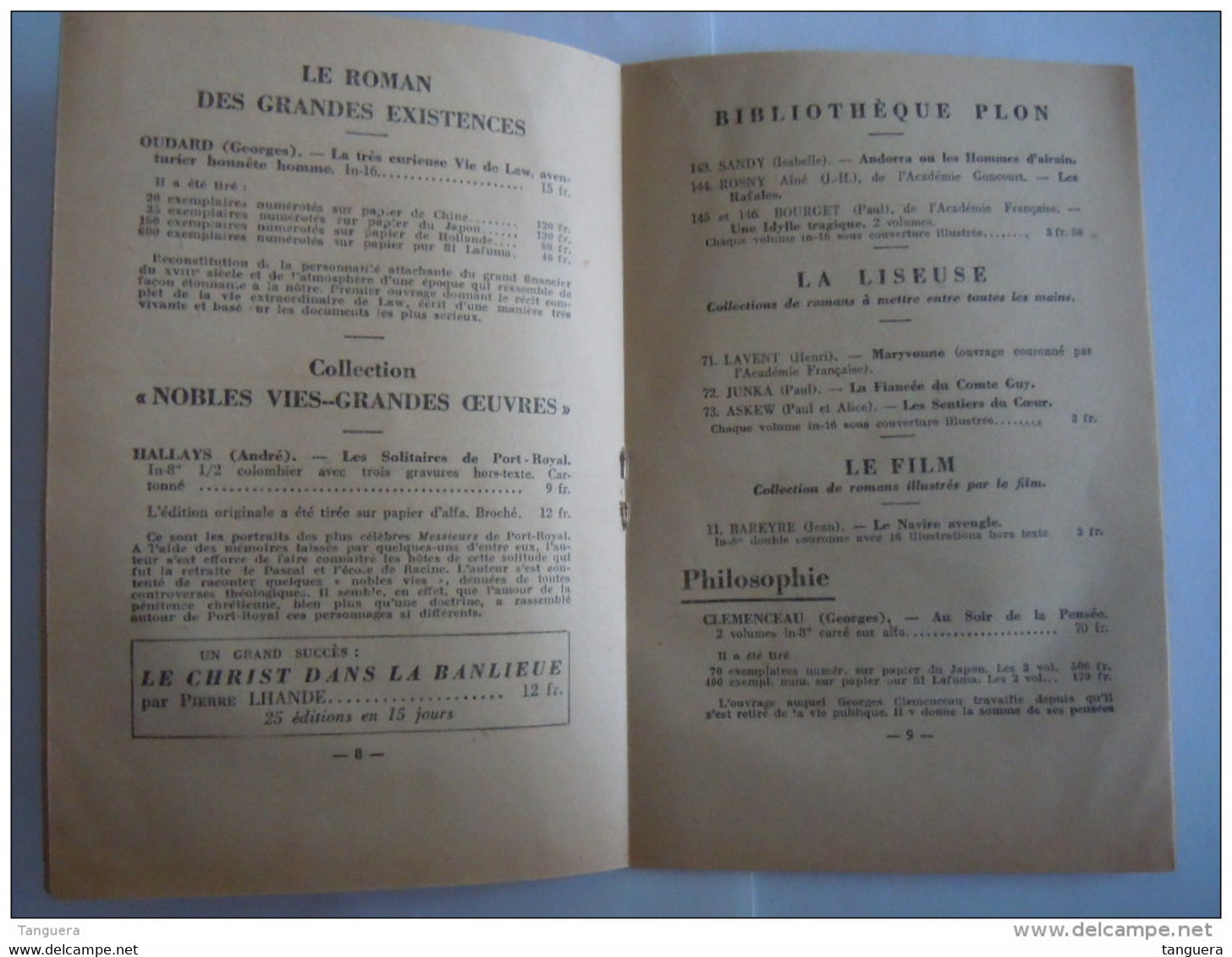 Belgique 1927 Librairie Olyff Hasselt Bulletin Trimestriel Nouveautés Et Réimpressions 20 Pages Form 11,5 X 17,2 Cm - Drukkerij & Papieren