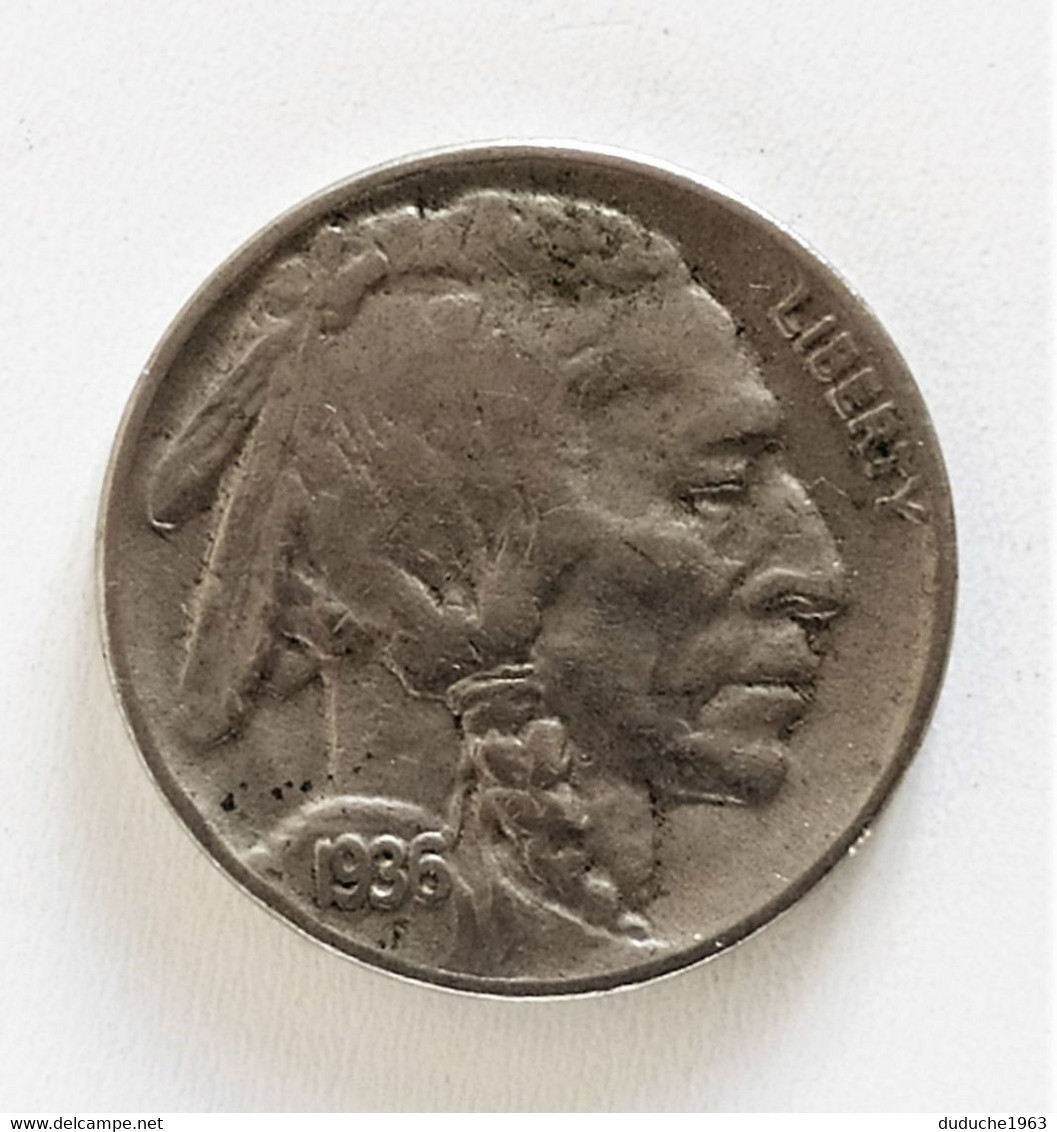 Etats-Unis - 5 Five Cents Buffalo 1936 - 1913-1938: Buffalo