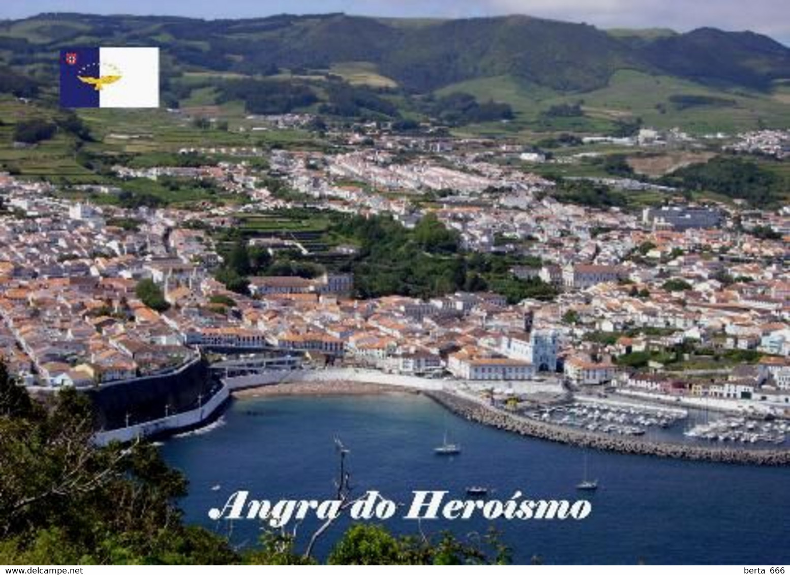 Azores Terceira Island Angra Do Heroismo UNESCO Aerial View New Postcard - Açores