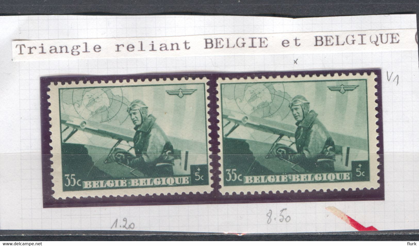 België Nr 467-V1 X Cote €8,50 Perfect - 1931-1960