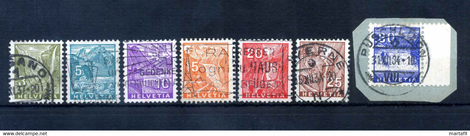 1934 SVIZZERA SET USATO 271/277 Vedute - Usados