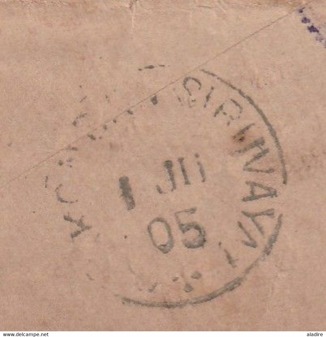 1905 - 25 C Groupe Indochine Sur Enveloppe De Saigon Central Vers Madura Via Colombo, Ceylan - Covers & Documents