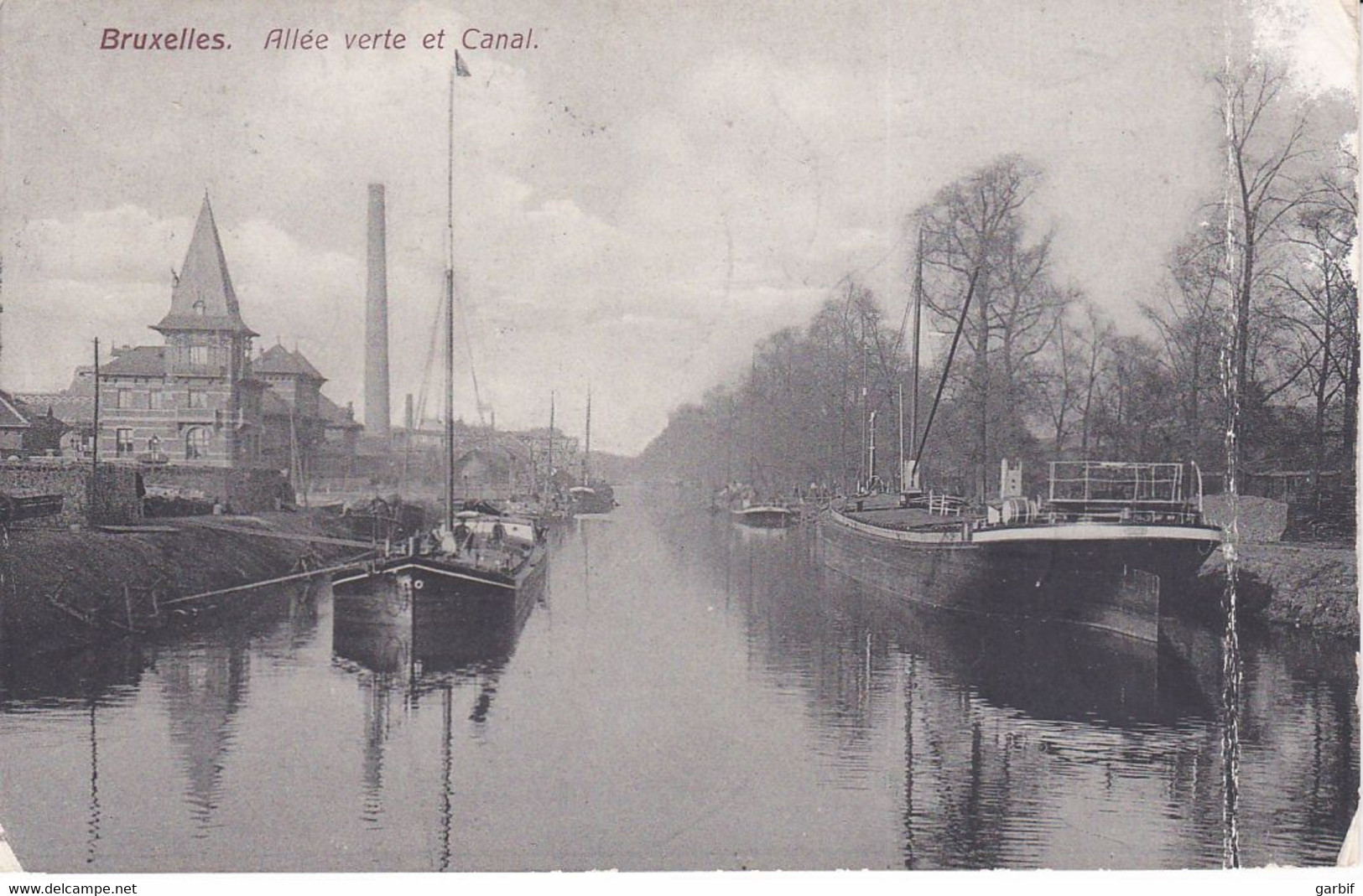 Belgique - Bruxelles - Allée Verte Et Canal - 1910 ( Plier ) - Transport (sea) - Harbour