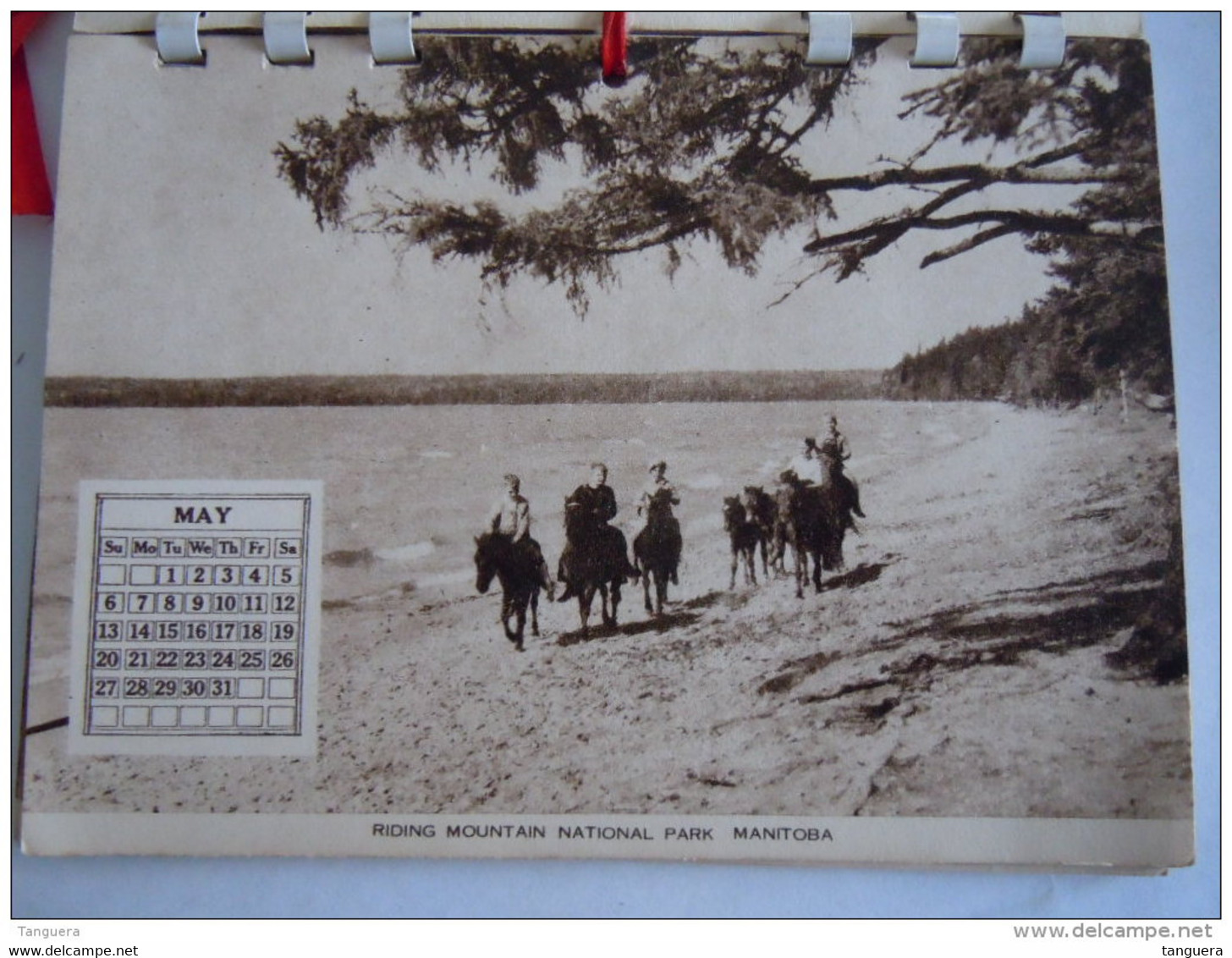 Calendrier 12 mois Canadian Minicalendar 1951 form. 14.5 x 11 cm Canada images tourisme