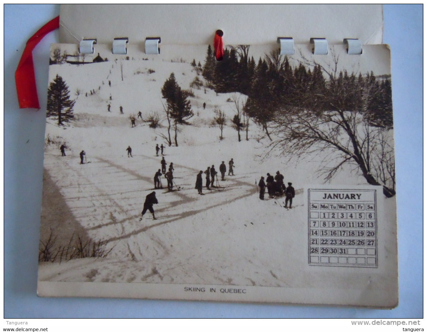 Calendrier 12 mois Canadian Minicalendar 1951 form. 14.5 x 11 cm Canada images tourisme