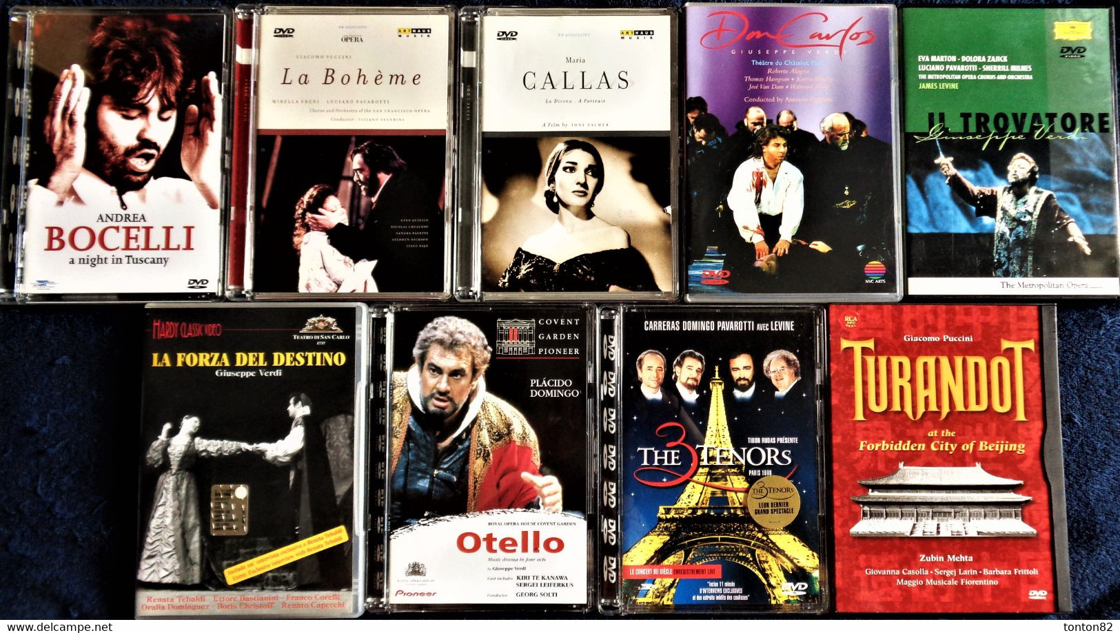 LOT De Neuf DVD Vidéo D' OPÉRAS Et De Chanteurs Lyriques Célèbres . - Concert Et Musique