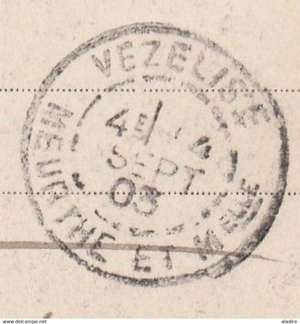 1903 - 5 C Groupe Sénégal Et Dépendances Sur Carte Postale De DAKAR, Sénégal Vers Vézelize, M Et Moselle - Cad Arrivée - Covers & Documents