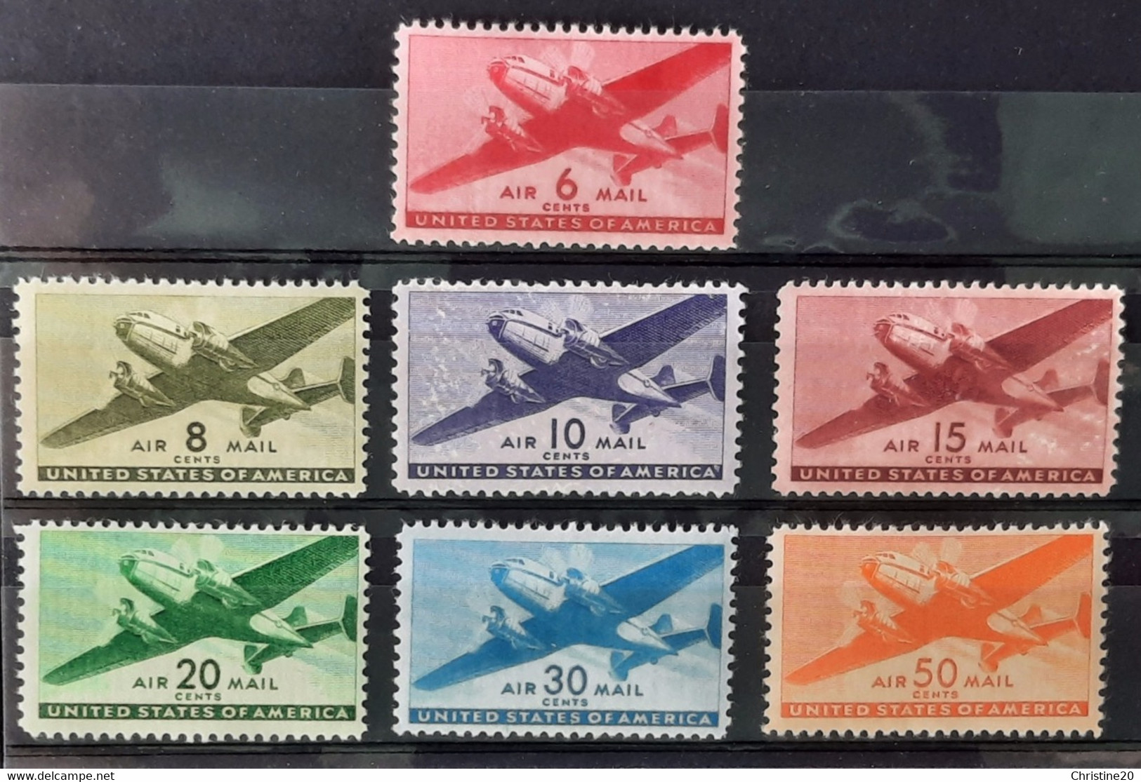 Etats-Unis 1941/44 PA26/32 *TB Cote 35,50€ - 2b. 1941-1960 Neufs