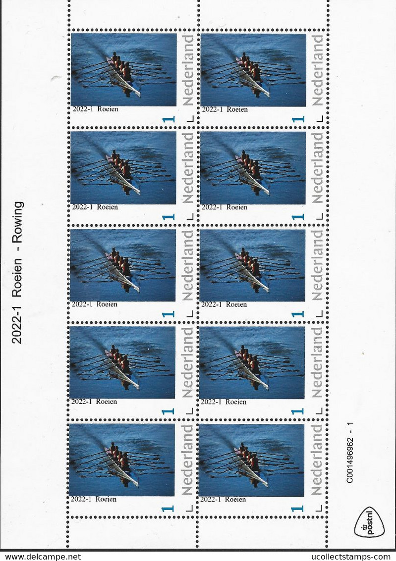 Nederland  2022-1  Roeien Rowing   Vel-sheetlet  Postfris/mnh/neuf - Ungebraucht