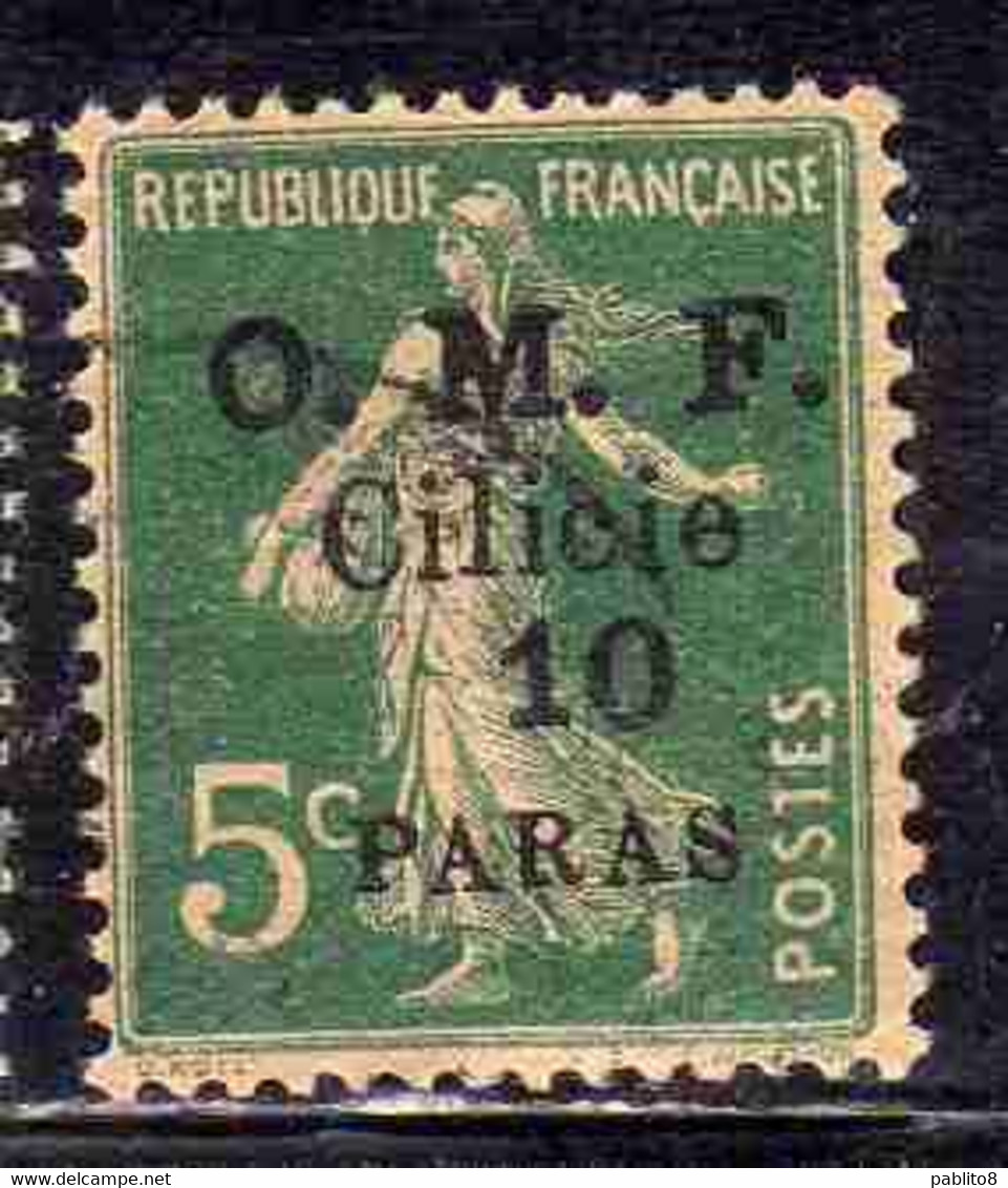 FRENCH CILICIE CILICIA FRANCAISE 1920 O.M.F. SURCHARGED SEMEUSE OMF 10pa On CENT. 5c USED USATO OBLITERE' - Used Stamps