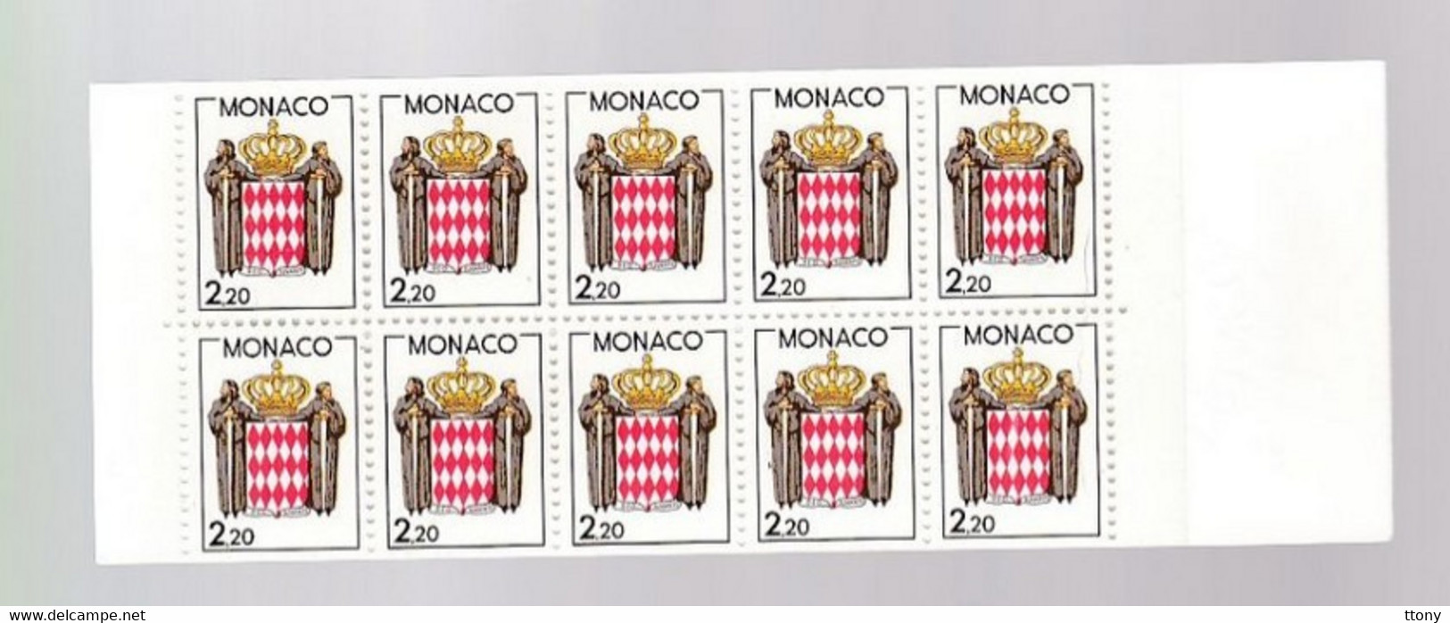 Monaco  1 Carnet Non Plié Armoirie  2,20 F - Libretti