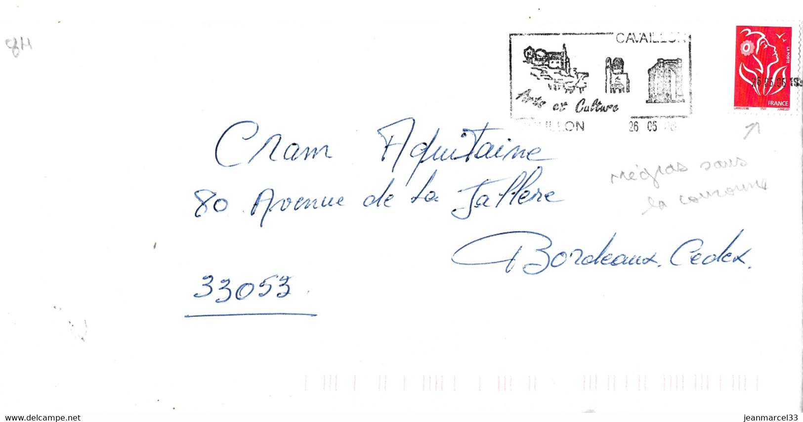 Empreinte Machine Mégras De Cavaillon, Timbre à Date 26 05 06 Sans La Couronne, Pas Courant - Cartas & Documentos