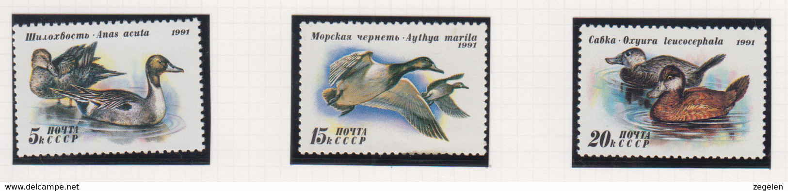 Sowjet-Unie USSR Jaar 1991 Michel-nr. 6210/6212 ** - Sonstige & Ohne Zuordnung