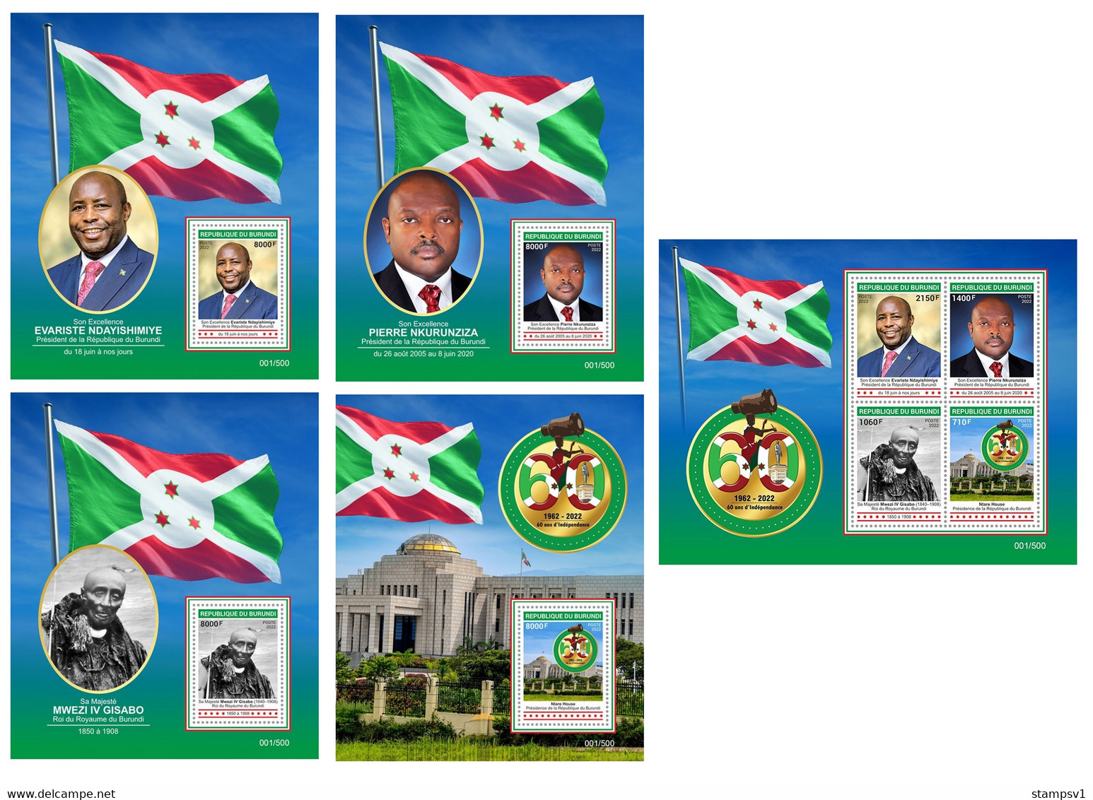 Burundi  2022 60th Anniversary OfIndependence Of Burundi. (201) OFFICIAL ISSUE - Ongebruikt