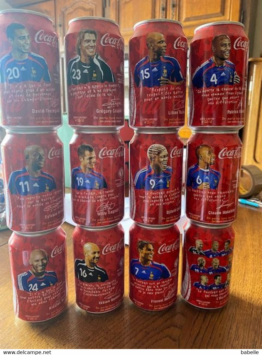 Les 12 Cannettes COCA COLA - Partenaire Officiel 2006 Fifa World " COUPE GERMANY" - Cans