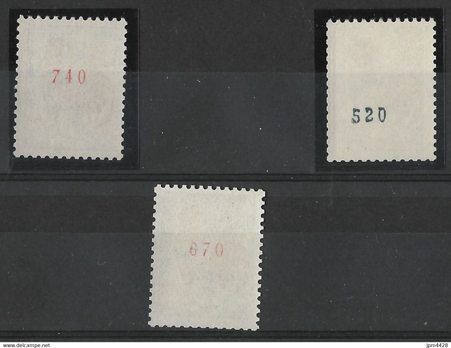 France N° 1331b N° Rouge, 1331c N° Vert, Et 1331 Ab N° Rouge Roulette  Coq De Decaris Neuf** - Coil Stamps
