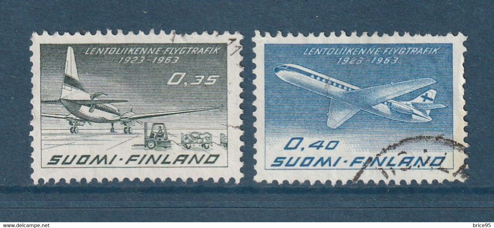 ⭐ Finlande - YT PA N° 10 Et 11 - Oblitéré - Poste Aérienne - 1963 ⭐ - Used Stamps