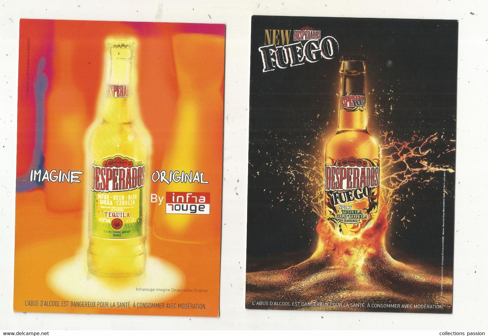 Cp , Publicité , Biére, DESPERADOS , LOT DE 2 CARTES POSTALES - Publicidad