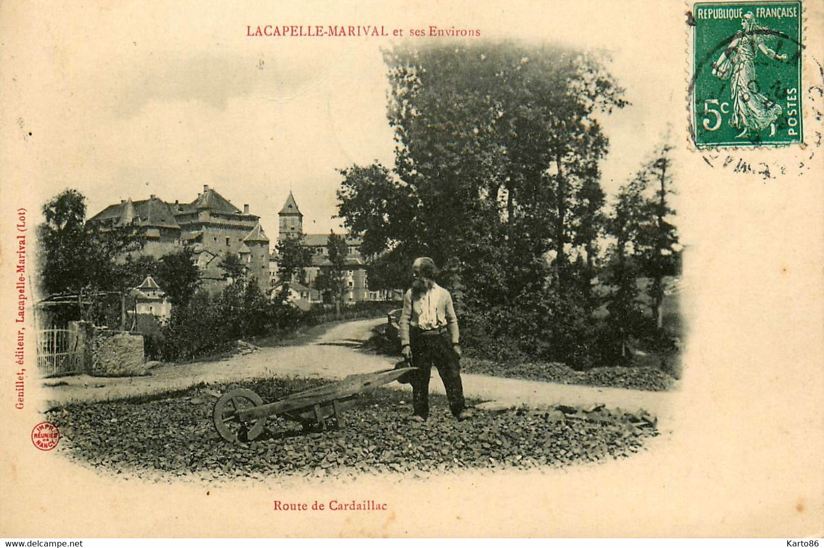 Lacapelle Marival * 1909 * Route De Cardaillac * Villageois - Lacapelle Marival