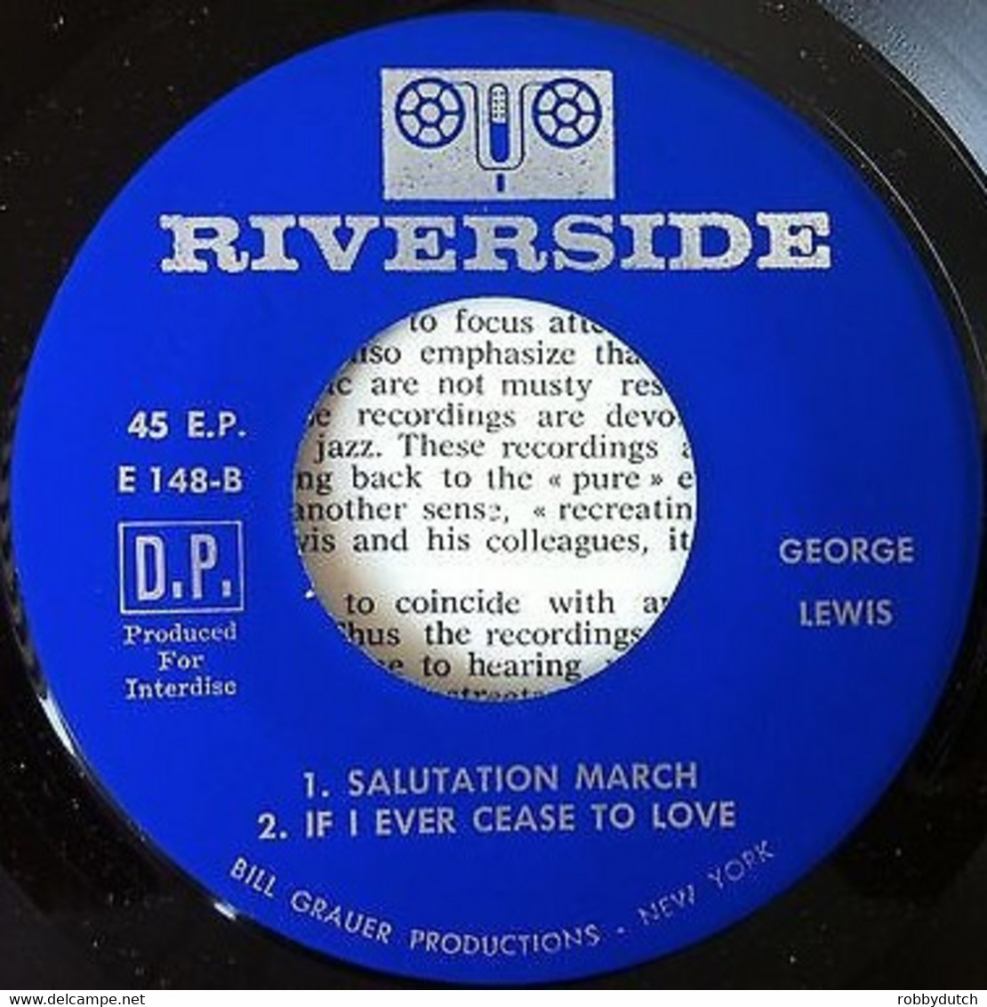 * 7" EP *  GEORGE LEWIS OF NEW ORLEANS (Germany 1946) - Jazz