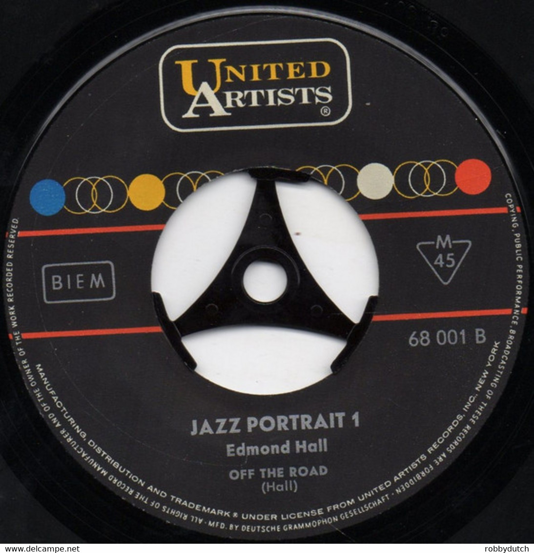 * 7" EP *  EDMOND HALL - THE JAZZ PORTRAIT 1  (Germany 1961 EX-!!) - Jazz