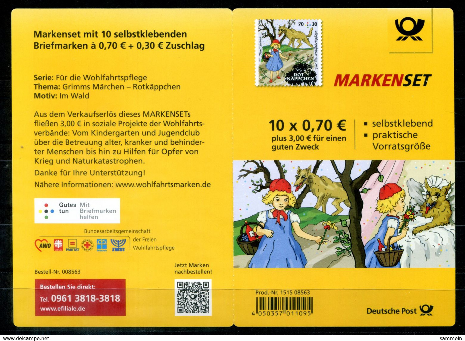 DEUTSCHLAND MH 103 Mit Plattenfehler I Mnh, Markenheft Rotkäppchen, Little Red Riding Hood - GERMANY, ALLEMAGNE - 2011-2020