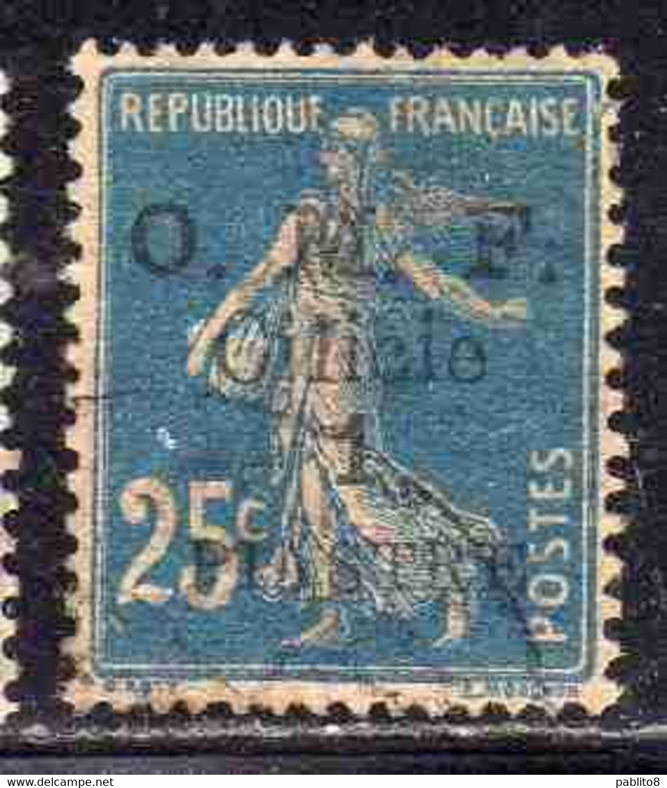 FRENCH CILICIE CILICIA FRANCAISE 1920 O.M.F. SURCHARGED SEMEUSE OMF 1pi On CENT. 25c USED USATO OBLITERE' - Gebraucht