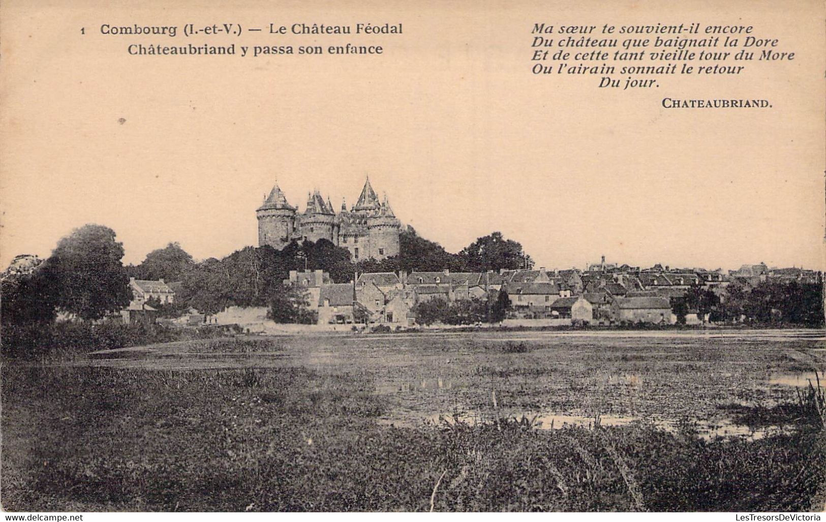 CPA - 35 - COMBOURG - Le Chateau Féodal  Et Son étang - Combourg