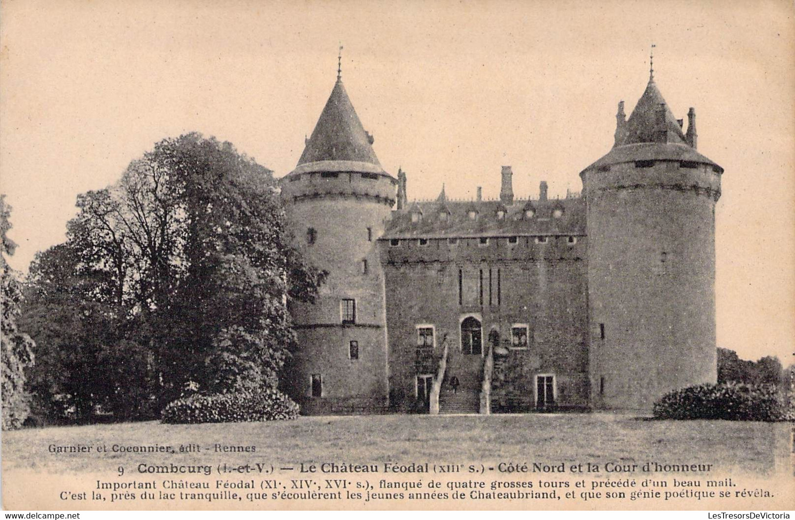 CPA - 35 - COMBOURG - Le Chateau Féodal Côté Nord Et La Cour D'Honneur - Combourg