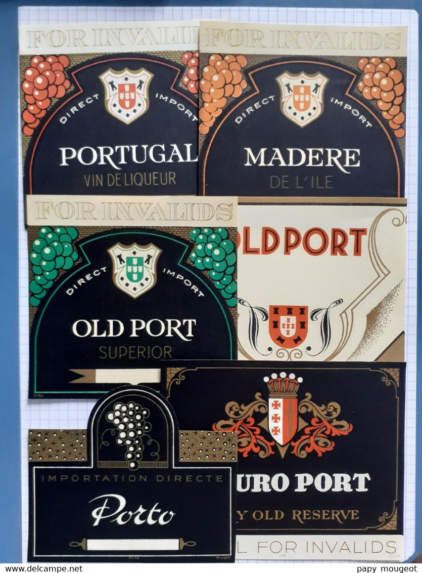 Lot 11 étiquettes Diverses échantillons - Porto Madère Muscat - Verzamelingen, Voorwerpen En Reeksen