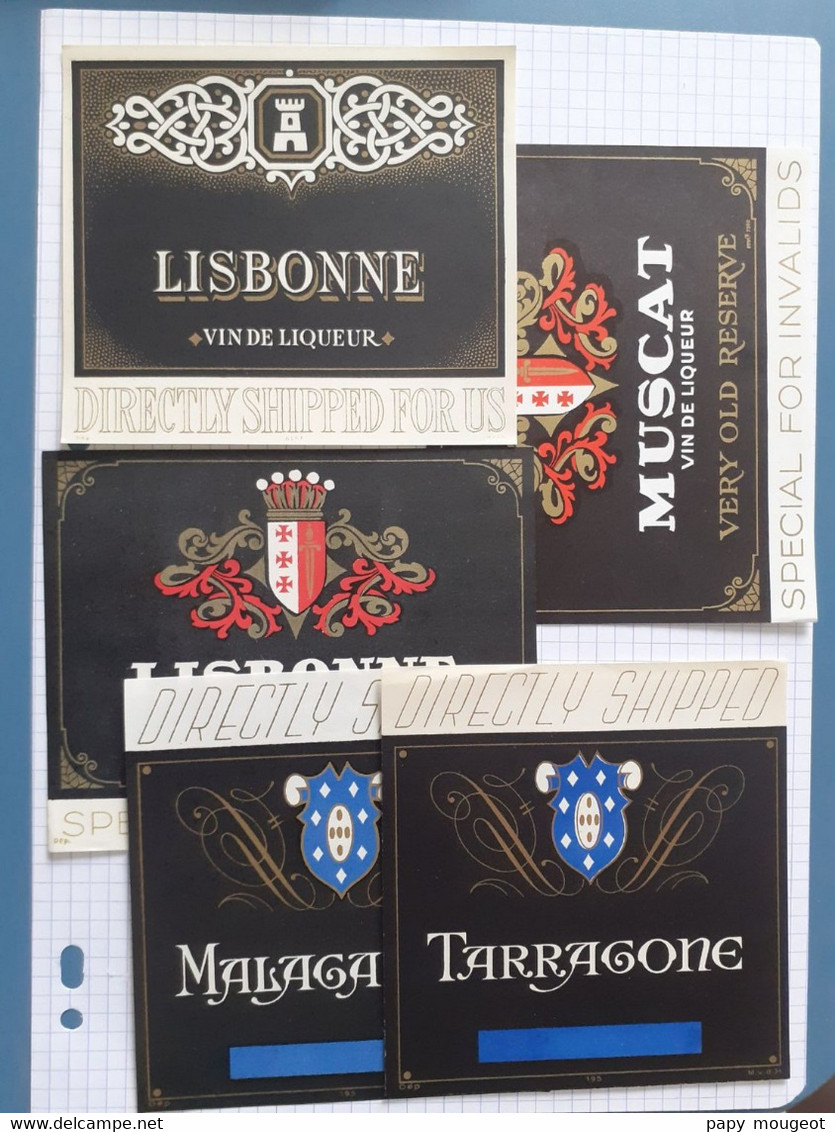 Lot 11 étiquettes Diverses échantillons - Porto Madère Muscat - Verzamelingen, Voorwerpen En Reeksen