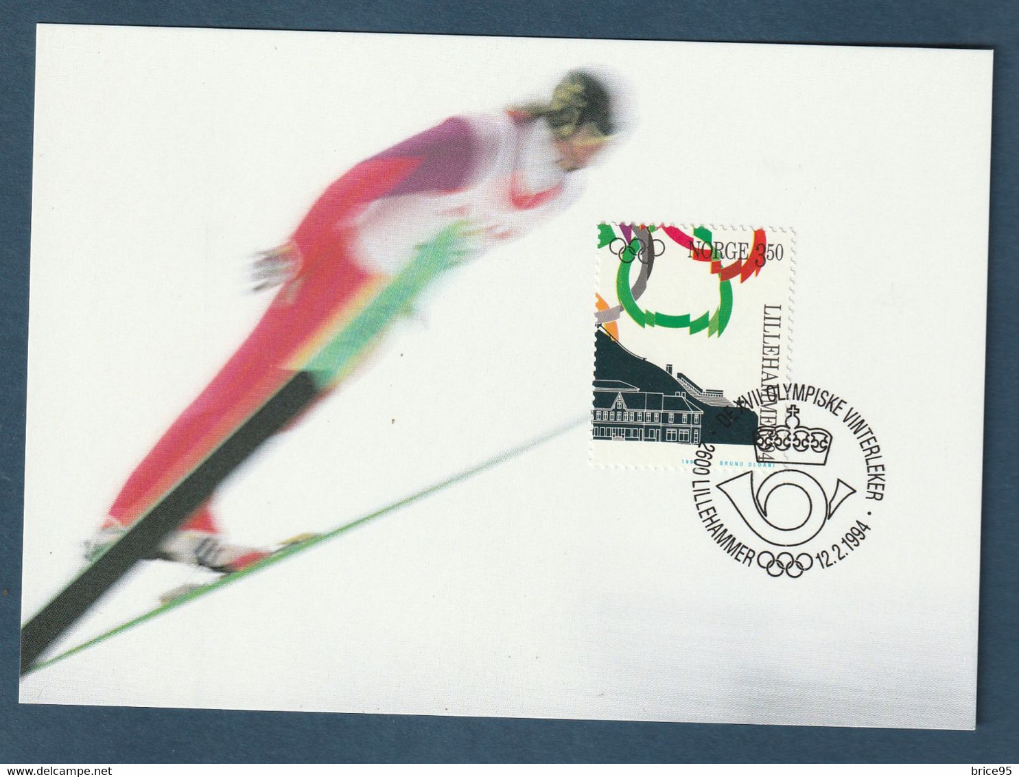 ⭐ Norvège - FDC - Carte Maximum - Jeux Olympiques 1994 - 1993 ⭐ - Maximumkaarten