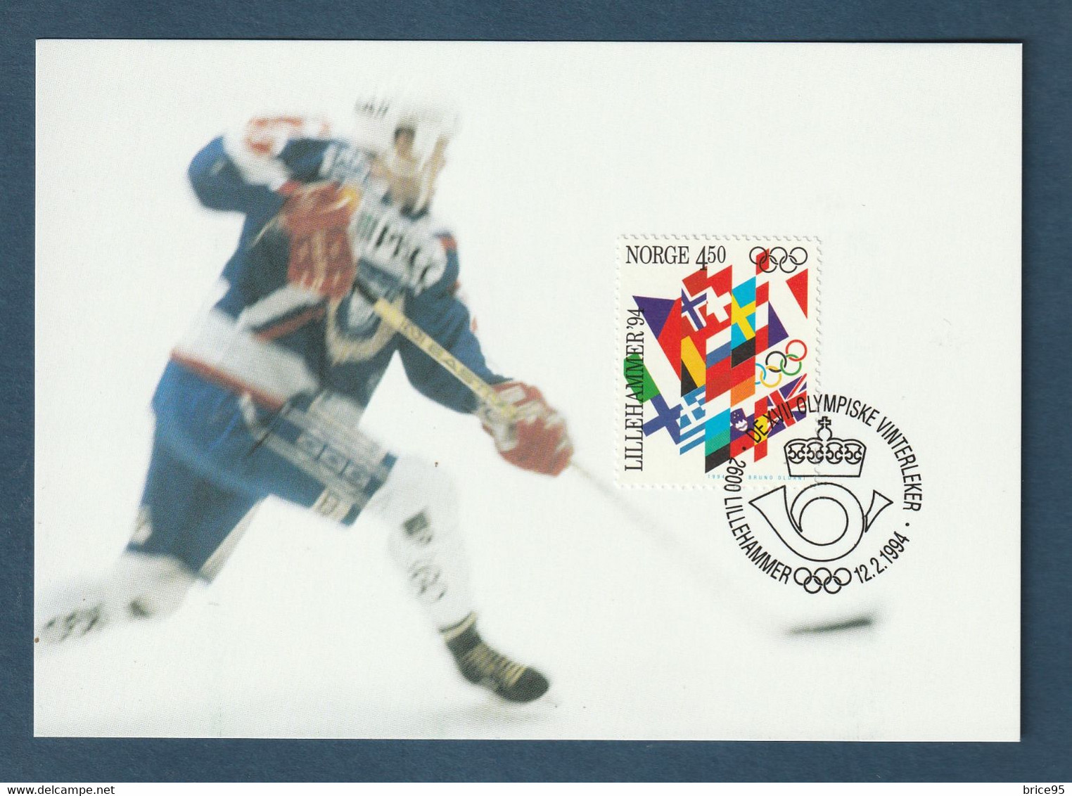 ⭐ Norvège - FDC - Carte Maximum - Jeux Olympiques 1994 - 1993 ⭐ - Maximumkarten (MC)