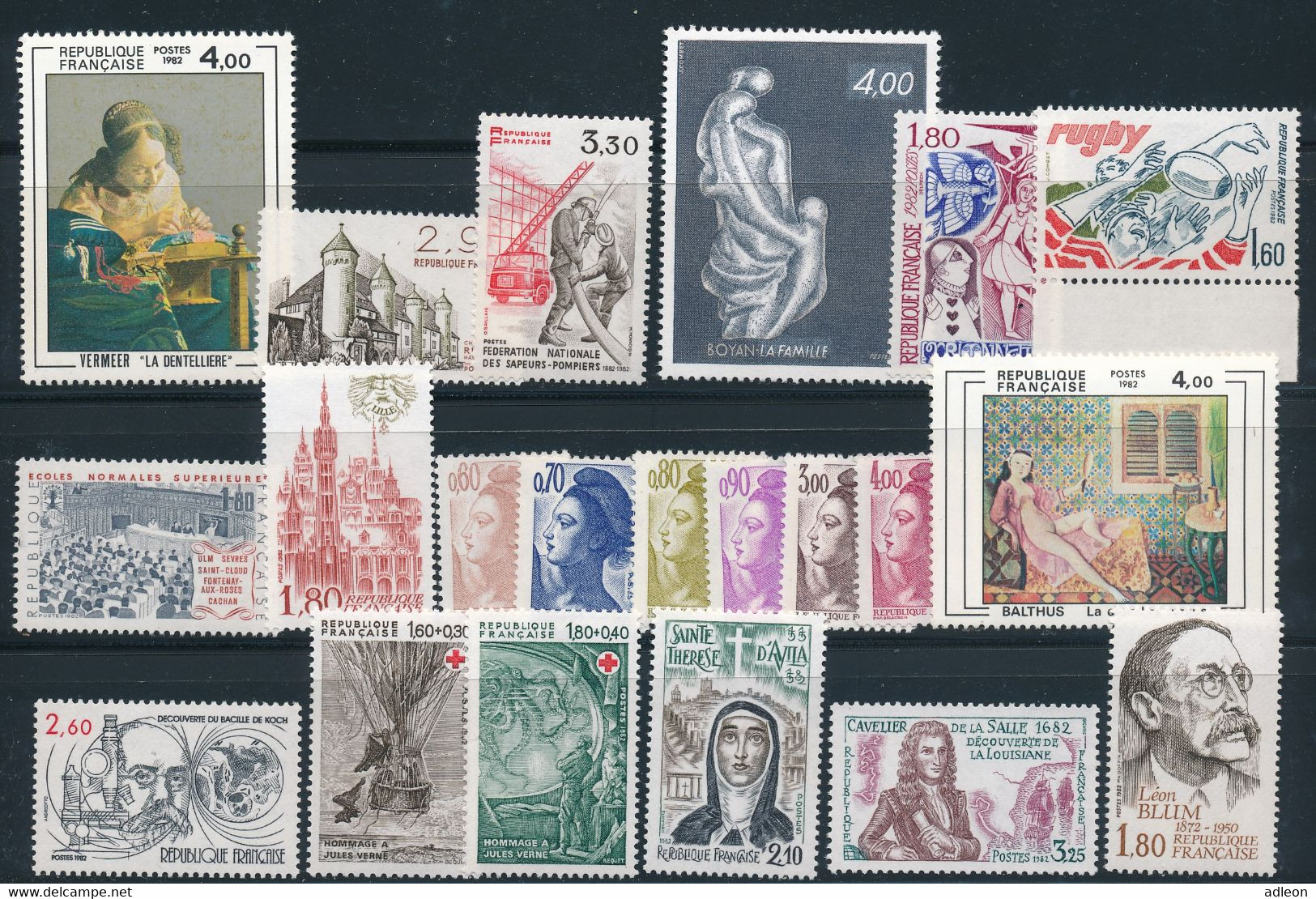 France - Année Complète 1982 - YT 2178-2251** 74 Timbres - 1980-1989