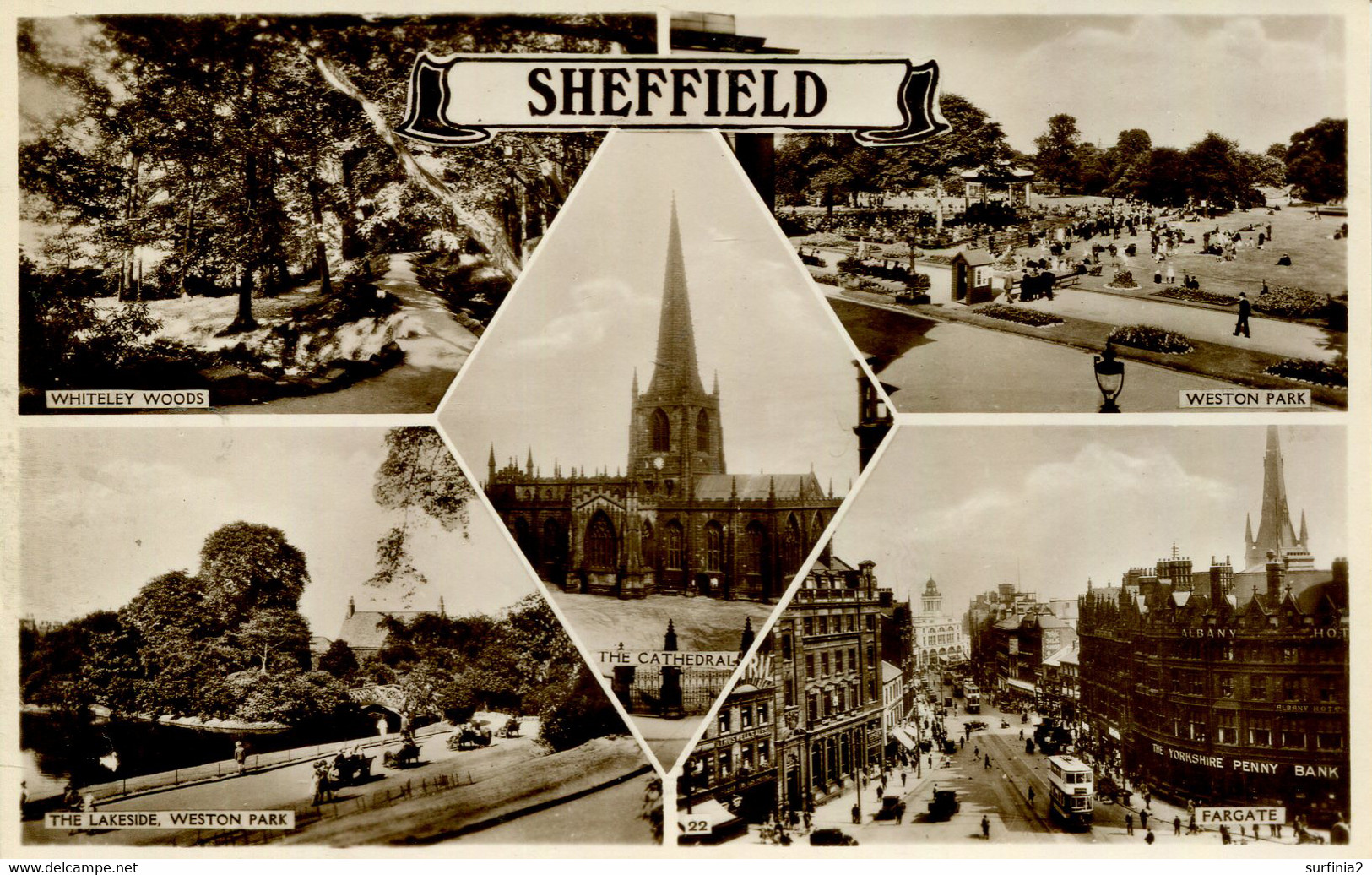 SOUTH YORKS - SHEFFIELD - 5 RP VIEWS Ys289 - Sheffield