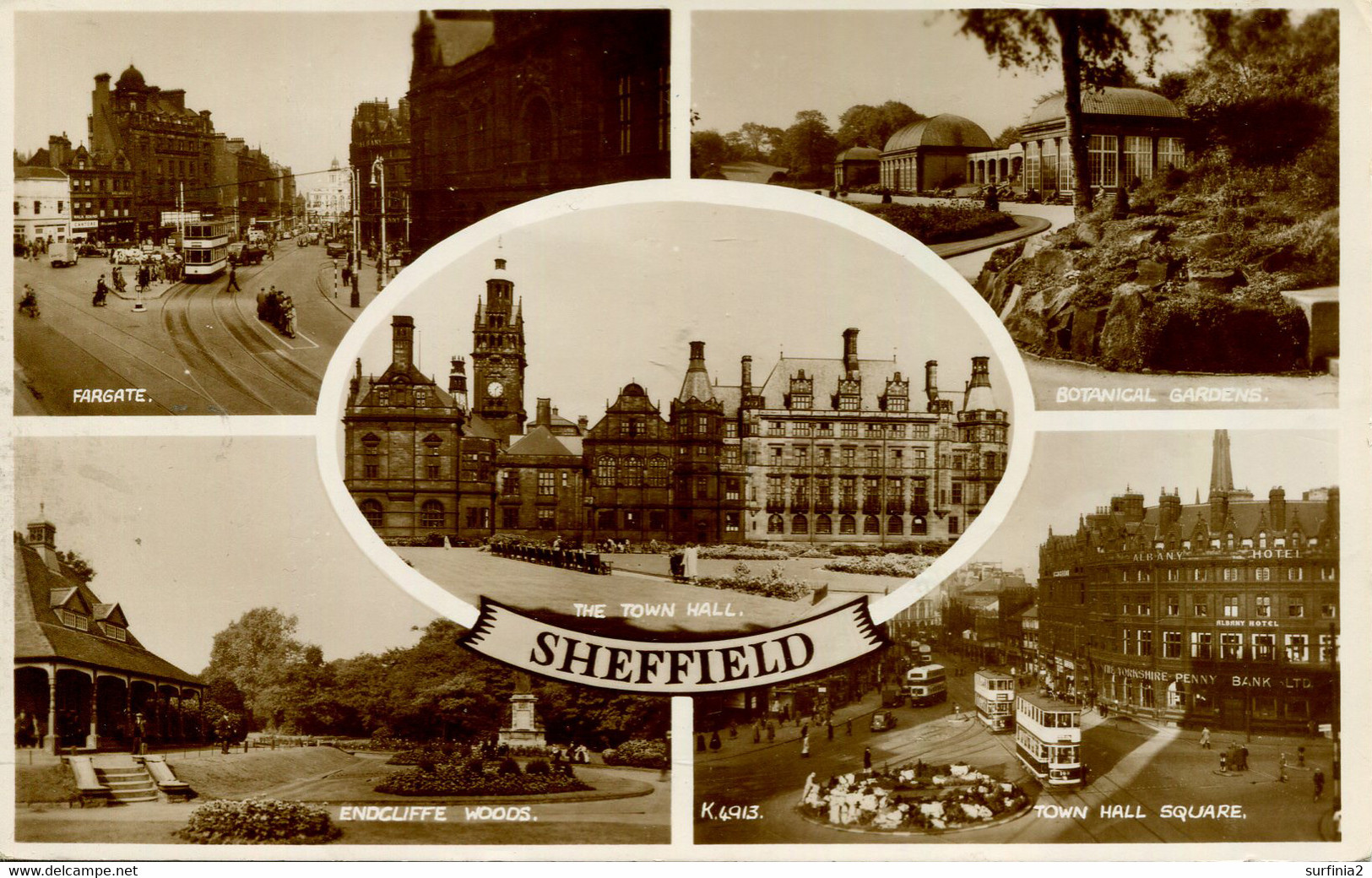 SOUTH YORKS - SHEFFIELD - 5 RP VIEWS Ys291 - Sheffield