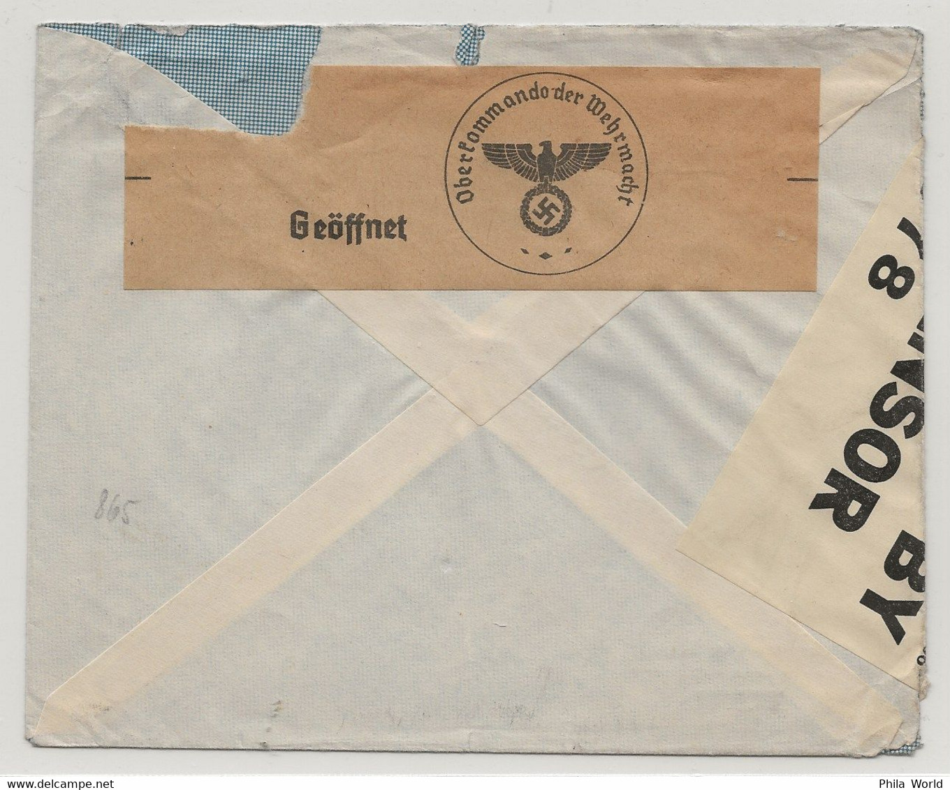 WW2 1940 ARGENTINA Por Vapor OCEANIA Maritime Mail Cover British Censorship 1878 And German Censored To GERMANY - WW2