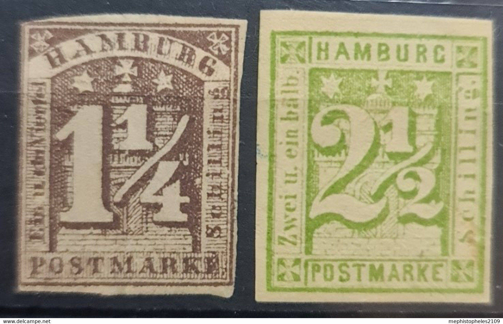 HAMBURG 1864 - MLH - Mi 8, 9 - Hamburg (Amburgo)