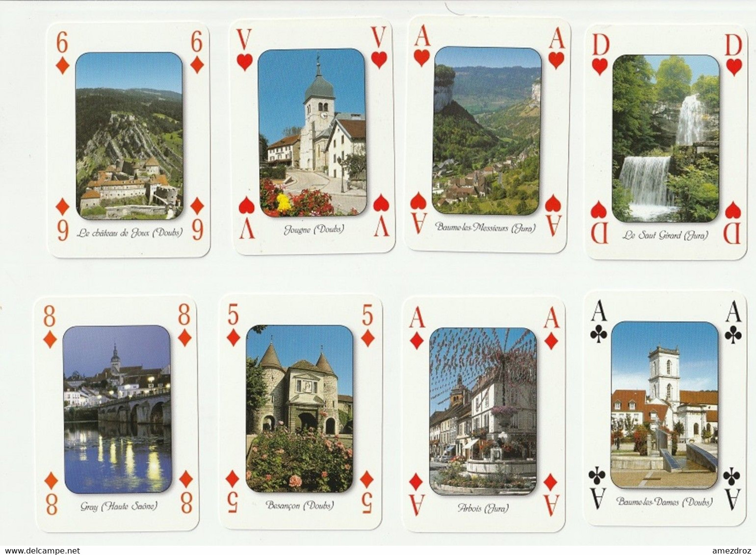 Jeux De Carte à Jouer Franche-Comté Vues Diverses, Jura Doubs Haute-Saône état Neuves (et) - 54 Cards