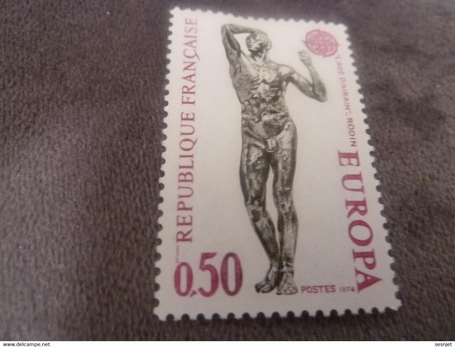 Rodin (1840-1917) L'Ange D'Airain - Europa - 50c. - Yt 1789 - Lilas Et Noir - Neuf Avec Trace - Année 1974 - - 1974