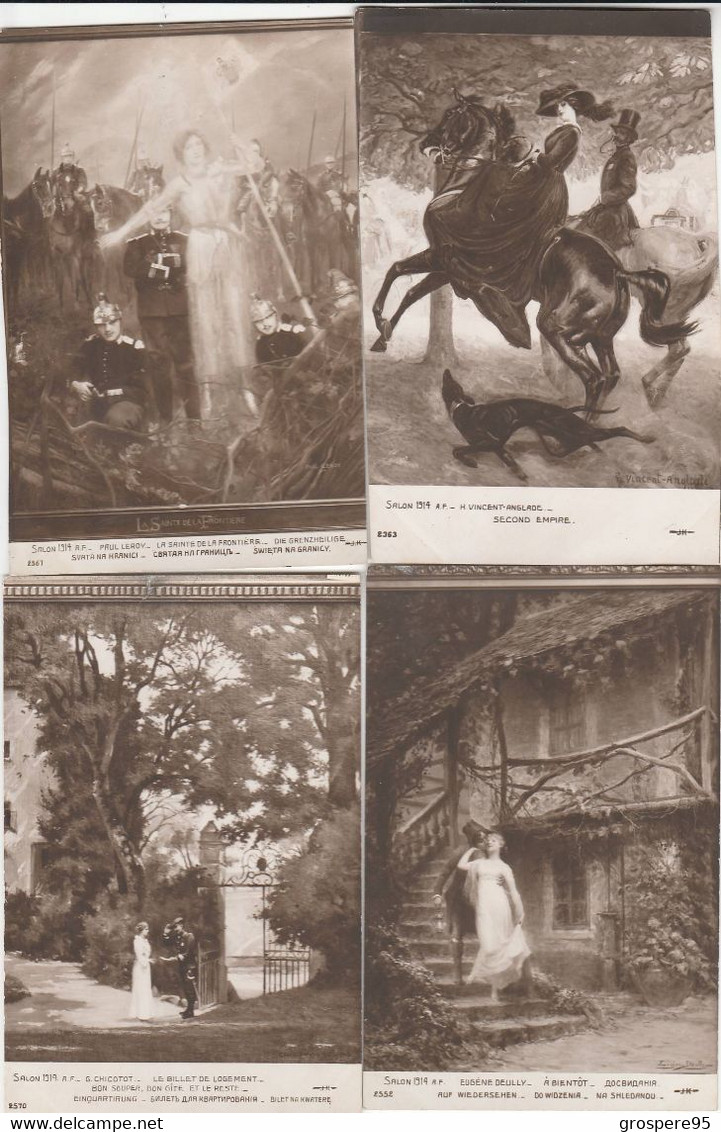 SALON 1914 LOT 7 CARTES - Paintings