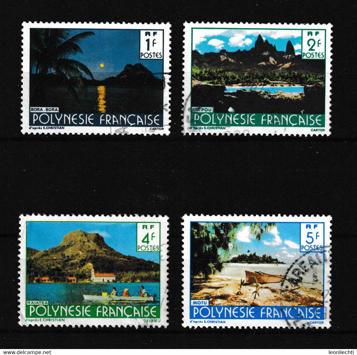 1979 Französisch - Polynesien. Y&T 132 + 133 +  135 + 136° Landschaften - Used Stamps