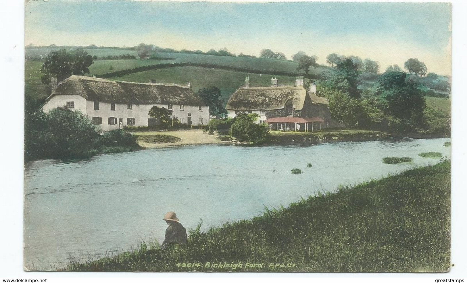 Devon  Postcard  Bickleigh Ford F.f.and Co. Posted 1903 Tiverton Double Circle Postmark - Clovelly