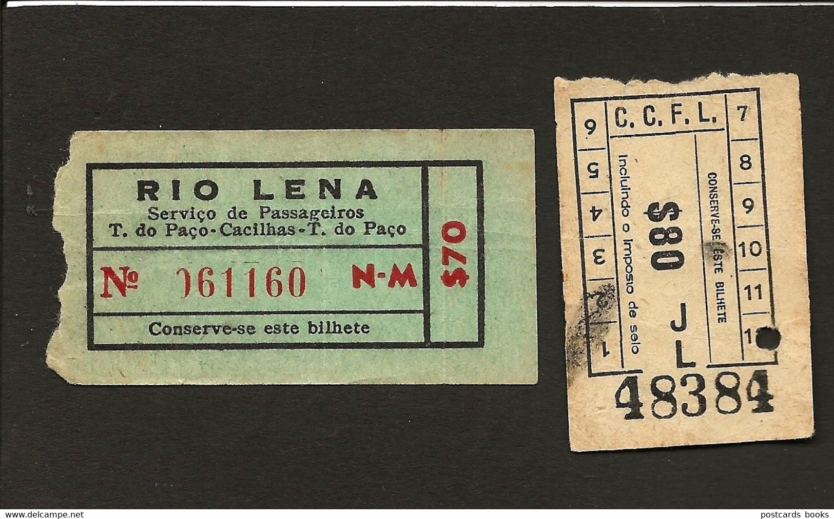 2 Bilhetes CAPICUA Carris LISBOA + Barcos Cacilhas ALMADA (Setubal) Set 2 Vtg Ticket RADAR / PALINDROME Portugal - Europa