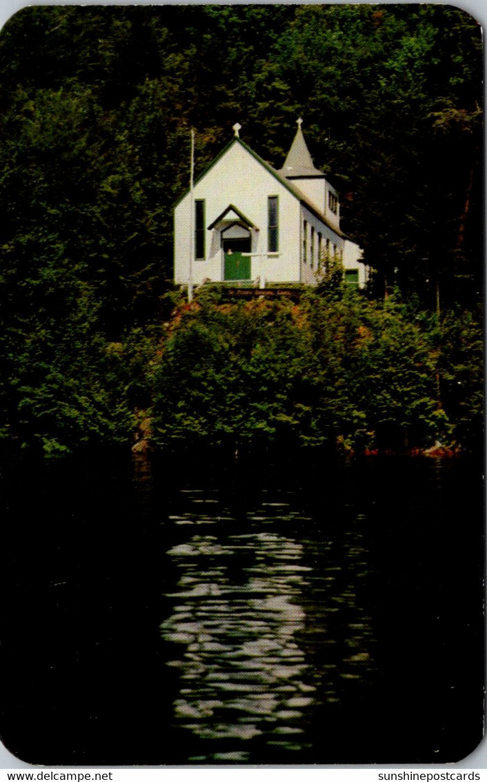 New York Adirondacks Old Forge St Peter's-By-The-Lake Epsicopal Summer Chapel On Fourth Lake - Adirondack