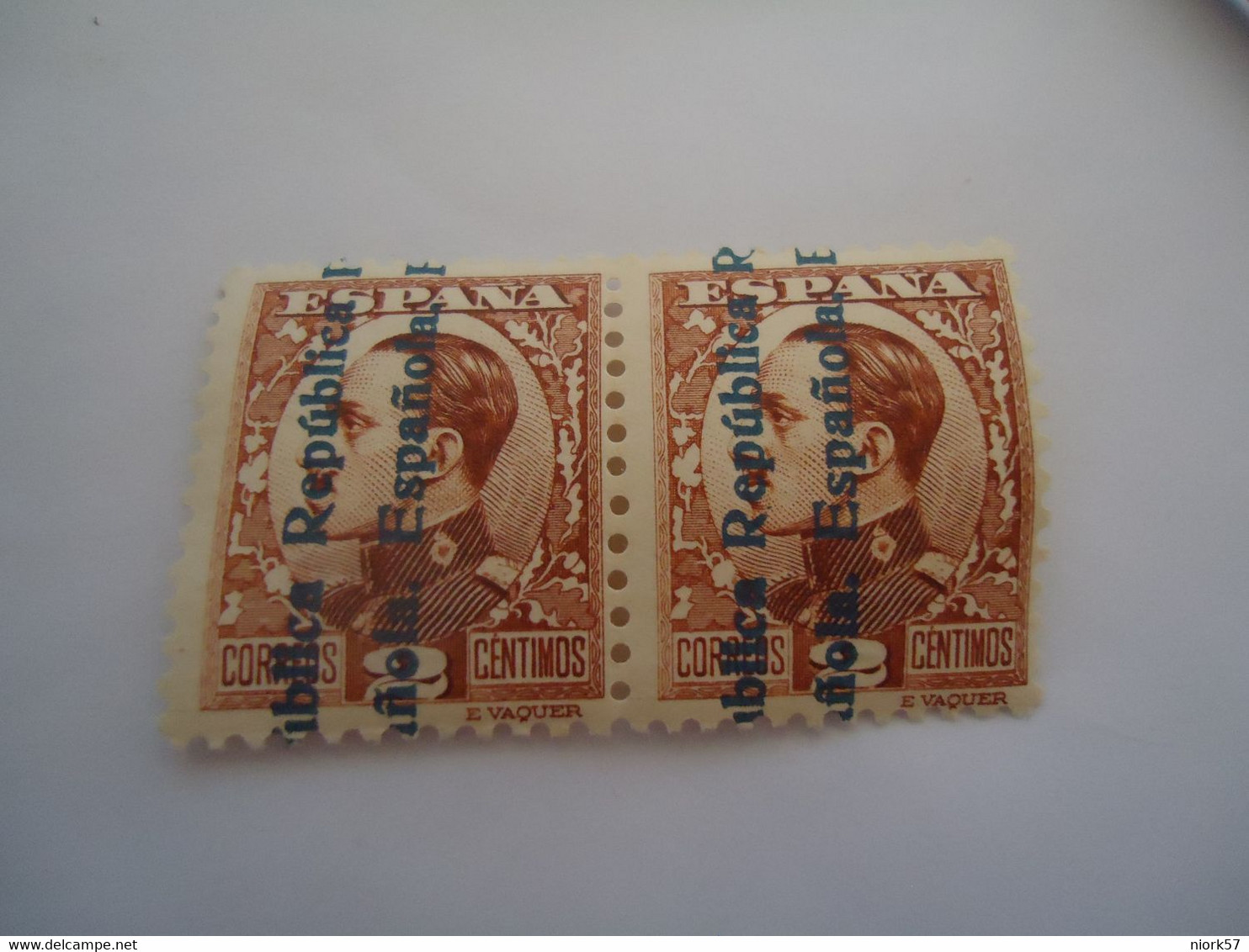 SPAIN    MNH PAIR    STAMPS   1931  OVERPRINT - Télégraphe