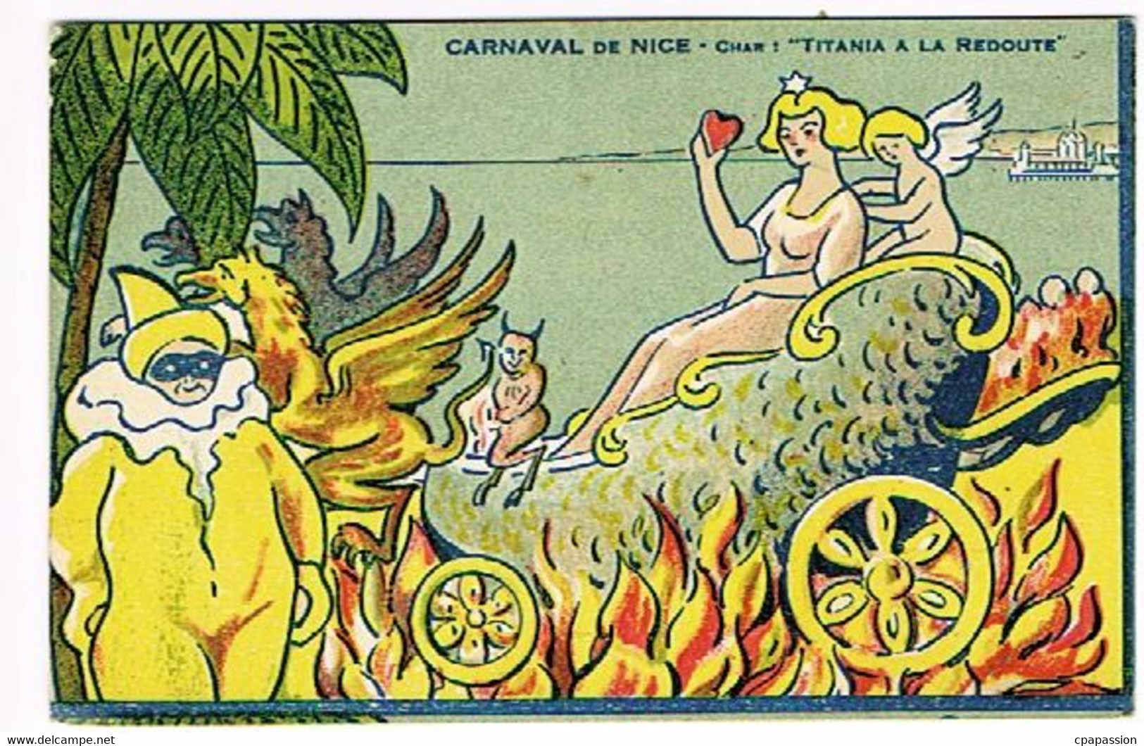 NICE - Carnaval - Char Titiana à La Redoute- 1926 - Couleur - Edition Tairaz - Carnival