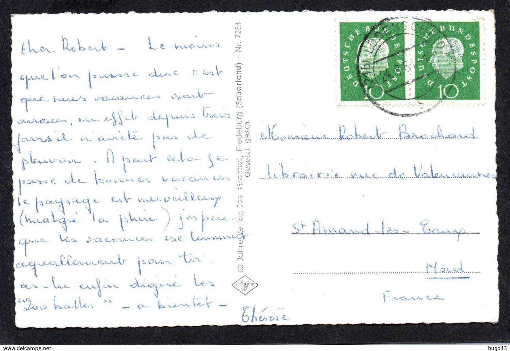 (RECTO / VERSO) SORPESSE - SAUERLAND - BEAUX TIMBRES ET CACHET - FORMAT CPA - Sundern